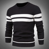 Gestreifter Pullover mit sportlicher Eleganz – Schwarz