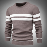 Gestreifter Pullover mit sportlicher Eleganz – Braun