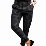 Elegante Karohose Für Herren, Bequem & Vielseitig, Ideal Für Jeden Anlass – Schwarz Kariert