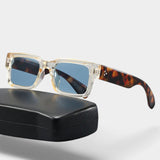 Damen Sonnenbrille Tortoise Gestell Stilvolles Design – Blau