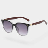 Damen Sonnenbrille Kunststoff quadratisches Gestell modischer Look – Schwarz / Anthrazit