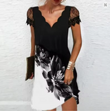 GlitterEve Kleid | Glitzerkleid – Schwarz-Weiß