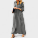 Hannalore - Bequemes Maxikleid – Grau