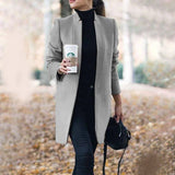 Modischer Damen Trenchcoat – Elegant & Lässig – Ideal für kühle Tage – Grau