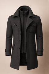 Mykhailo – Winter Mantel Mit Reißverschluss – Grau