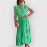 Casey | Elegantes und edles Maxikleid – Grün