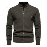 FELTON - Klassisch gestrickt strickjacke – Grün