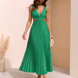 Vania - Elegantes und fließendes Damenkleid – Grün