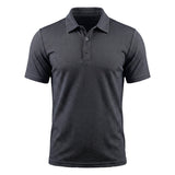 Dario | Atmungsaktives Stretch Poloshirt – Hafengrau