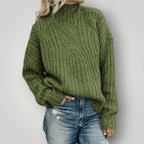 Damen Strickpullover | Warmer moderner Pullover für kalte Tage – Grün