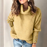 Lakyn | Elegantes Damen-Turtleneck mit stilvollen Details – Gelb