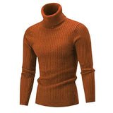 Klaus – warmer rollkragenpullover für männer – Braun