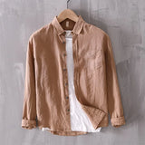 Ralf Langarmhemd mit Button-Down Kragen – Khaki