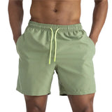 Isaac | Herren Schwimmshorts – Olivgrün