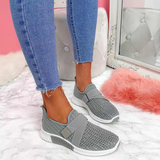 Kinsley - Slip-On Schuhe mit Kristallakzenten – Grau