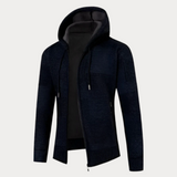 Lässige Kapuzenjacke für Herren – Marineblau