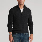 Herren-Pullover mit Rundhalsausschnitt - ACKLEY – Schwarz