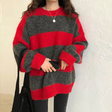CAROLE - Französischer Winterpullover in zwei Farbstellungen – Rot
