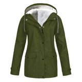 Regenjacke Damen Warm Gefüttert | Winddicht & Elegant – Grün