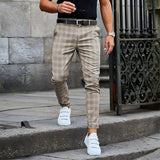 Kian | Stilvolle Karierte Herren Chino – Beige