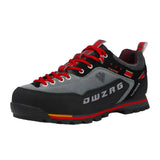 Herren Wander Schuhe | Mit Schnürsenkeln – Grau / Rot