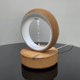 Design-Luftbefeuchter mit LED & Schwebetropfen-Effekt – Touch Control & Flüsterleise – Rundes Holz