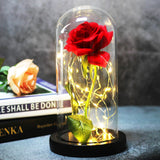 Künstliche ewige Rose LED Licht – Dunkelrot