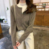 Aliana – kuschelige strickjacke mit offener vorderseite – Gray