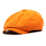 Beeckhoven™ | Cotton Newsboy Cap – Orange