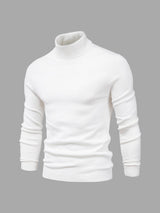 Rollkragen Pullover Herren Baumwolle | Elegant & Bequem – Weiß