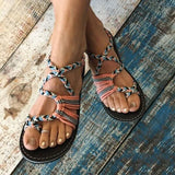 Elviera – Stilvolle Sandalen mit gewebten Riemen – Orange
