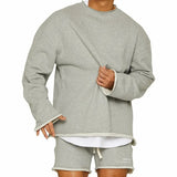 Herren-Basispullover | Klassischer Alltags-Pullover – Grau