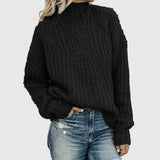 Ruchaya - Stylischer Freizeit Pullover – Schwarz