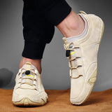 Silas - Sneaker mit elastischem Verschluss – Beige