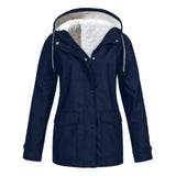 Regenjacke Damen Warm Gefüttert | Winddicht & Elegant – Blau
