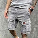 Herren Cargo Shorts - robust und praktisch mit vielen Taschen – Grau