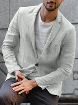 Modern - leinenblazer für den trendbewussten mann – Grau