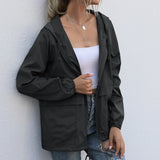 winddichte sommerjacke mit kapuze – monet – Schwarz