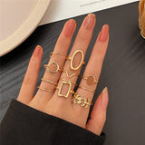Pack mit 11 Vintage Silberringen – Gold