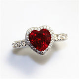 Hart Zirkonia Ring – Rot