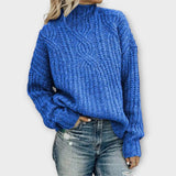 Harper | Kuscheliger Strickpullover – Blau