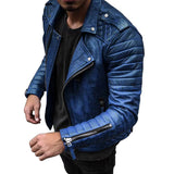 Die stylische und einzigartige Lederjacke - JACK – Blau