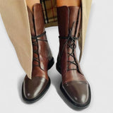ALTHEA | Klassische Schnür-Stiefeletten – Braun