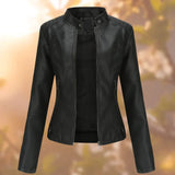 Stylische Bikerjacke für Damen | Schlanke Passform – Schwarz