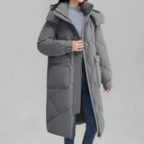 Langer daunenmantel - xiomara – Grau