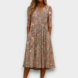 Rosella - Leichtes Printkleid – Beige