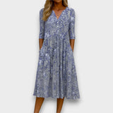 Rosella - Leichtes Printkleid – Blau