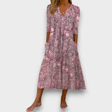 Rosella - Leichtes Printkleid – Rosa