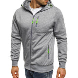 Sportliche Herren Strickjacke Mit Kapuze | Reißverschluss & Taschen – Grau
