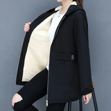 Kaleia – lässige kapuzenjacke für damen – Schwarz